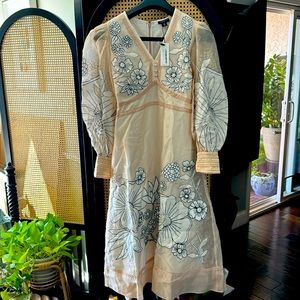 Created as one of just 150 styles. Karen Millen Appliqué Woven Maxi Dress